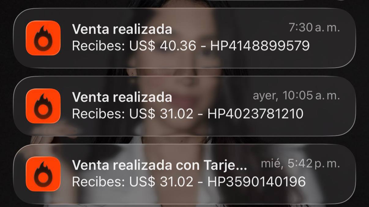 Ventas realizadas: US$40.36 y US$31.02